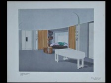 PIERRE CHAREAU, SALON - 1924 - POCHOIR, ART DECO français