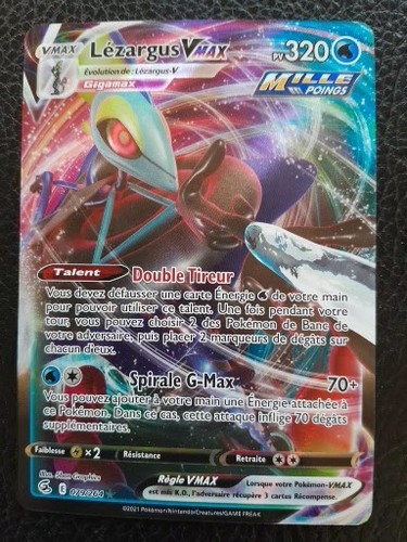 Carte pokémon lézargus vmax - carte,