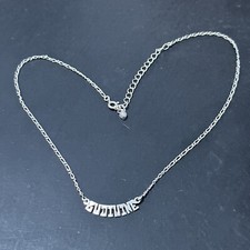Très Beau Collier Argent Massif 925 Maille Chaine Simple plaque prenom