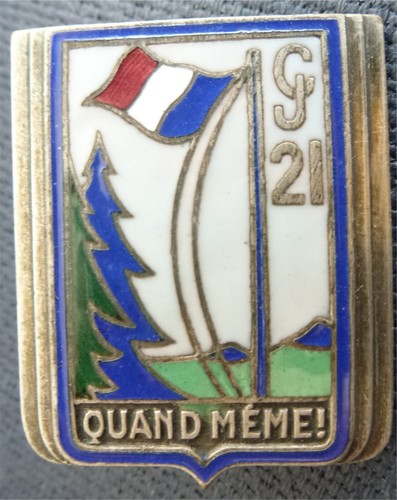 Ww2 cjf gallieni métal - 21,