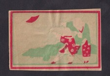 Ancienne  étiquette  allumettes Japon BN137234 Homme Cerf Volant 