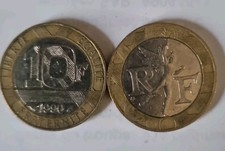 2 PIECES de 10 FRANCS GENIE DE LA BASTILLE de 1990
