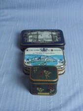 Lot de 3 boites Vintages en métal: Berlingots; Sucres d'orges; Bergamote