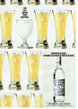 Publicité Advertising 049  1990     apéritif anisé   Berger Blanc