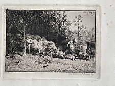 Rare petite gravure signée