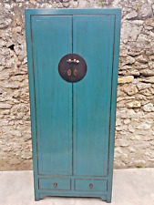 Meuble Armoire Penderie Bleue Turquoise Laquée