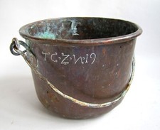 Ancien chaudron cuivre avec - chaudron,