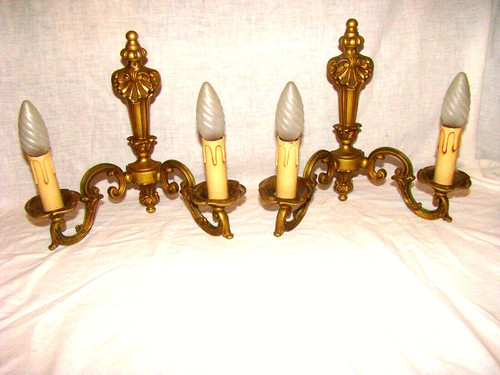 Paire appliques bronze - d'appliques,