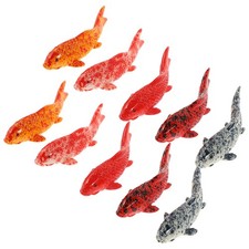  10 Pcs Décorations De Poissons Koi D'aquarium Miniature Figurines