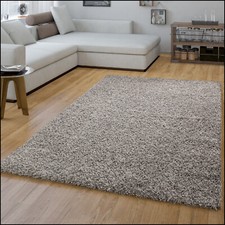 Tapis Shaggy Poils Hauts Prix Choc Uni Monochrome En Gris Moderne