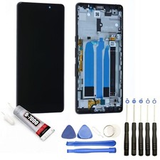 VITRE + ECRAN LCD SUR CHASSIS POUR Sony Xperia L3  5.7" NOIR + OUTILS + COLLE