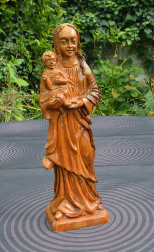 Vierge enfant statue - à, l'enfant