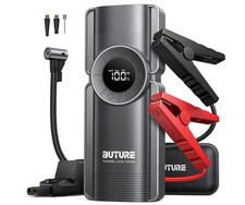 Démarreur Batterie Voiture Booster 4 en 1 Hiver 2500A 20000Mah & Gonfleur Pneus