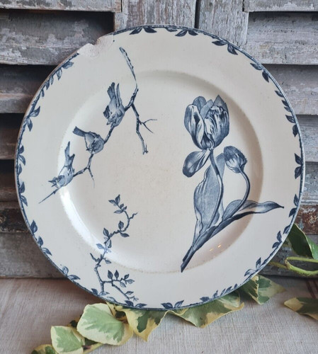 Ancienne assiette plate terre - ancienne,
