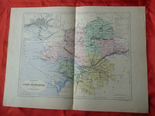 Retro ancienne carte loire - carte,