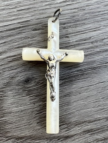 Croix crucifix ancien nacre - croix,