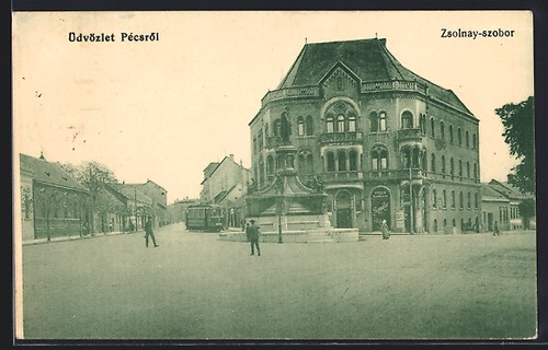 Pécs zsolnay szobor carte - zsolnay-szobor,,