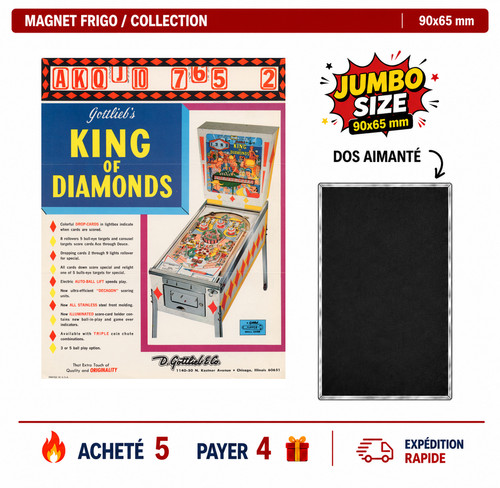Magnet frigo king diamonds - magnet, of