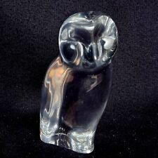 MAGNIFIQUE CHOUETTE CRISTAL BACCARAT PAPERWEIGHT OBJET  VITRINE STATUE FIGURINE