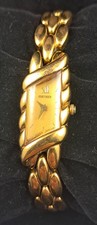 Rare Seiko Quartz Asymetric Géométric Wrist Vintage Watch 2E20 7320 Gold Plated