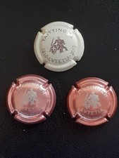 3 capsules champagne TAITTINGER LUTETIA 1 blanche, 1 cuivrée, 1 rosée