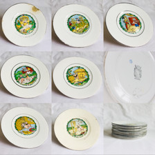 7 Assiettes Les trois petits cochons Walt Disney Mickey Mouse Faïence Onnaing