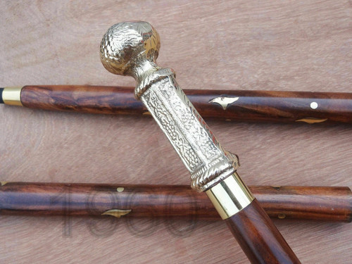 Canne bâton marche bois - canne,