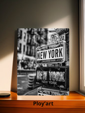 Plaque métal A4 – New York