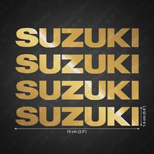 Lot de 4 stickers OR brillant compatble avec SUZUKI  Customisation Tuning Moto