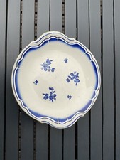 Plat Ancien,à Oreille,porcelaine Opaque,Badonvillier,art De La Table