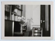 Nature morte intérieur bouquet flou flash - Photo vintage snapshot