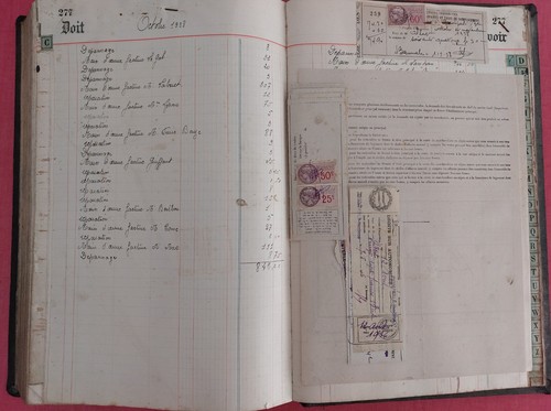 Ancien registre recettes - ancien,