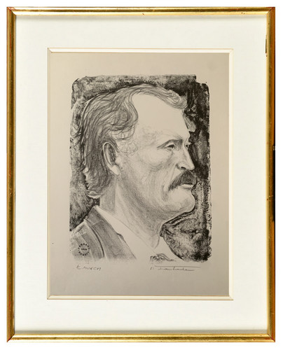 Ancienne lithographie portrait - ancienne,