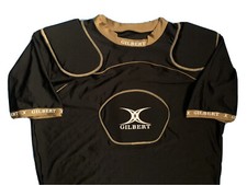 Épaulière Gilbert Rugby Maillot de Protection Épaule Sternum / IRB / Noir Or L