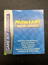NOTICE SEULE Mario kart Super Circuit EUR Nintendo Game boy Advance Gameboy