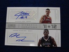 2012 13 National Treasures Gustavo Ayon Andrew Nicholson   dual autograph 38/49