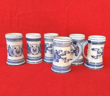 6 CHOPES A BIERE HEINEKEN BLUE DELFT HOLLAND