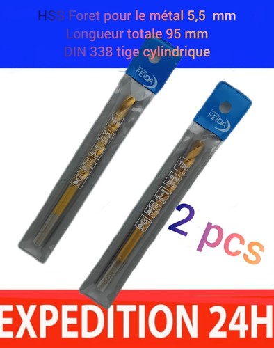 2pcs hss foret pour métal - 2pcs,