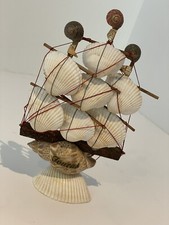 Maquette Bateau À Voile En Coquillage Ancienne Jouzas