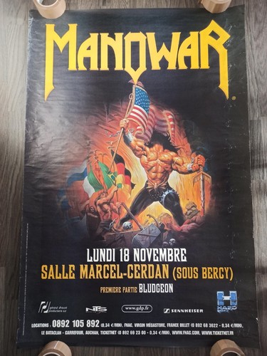 Affiche concert manowar paris - concert,