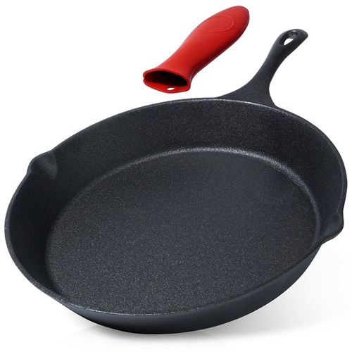 Poêle fonte 30cm gril cast - poêle,