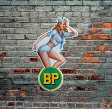 Plaque émaillée BP huile