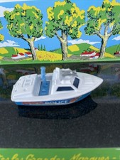 Bateau De Police . Matchbox Vintage. Bonne état Manque Un Personnage
