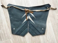 Ancien cache couvre calandre en toile plastifiée gris bleu 2CV CITROËN décousu