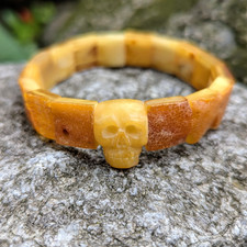 Bracelet en ambre brut naturel
