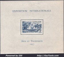 GUADELOUPE BLOC ET FEUILLET