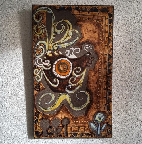 Grande plaque lave - , émaillée