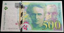 Billet 500 Francs Marie Curie