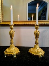 Paire de Flambeaux en bronzes