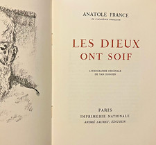 Sauret 1950 ANATOLE FRANCE Les Dieux ont soif avec lithographie KEES VAN DONGEN